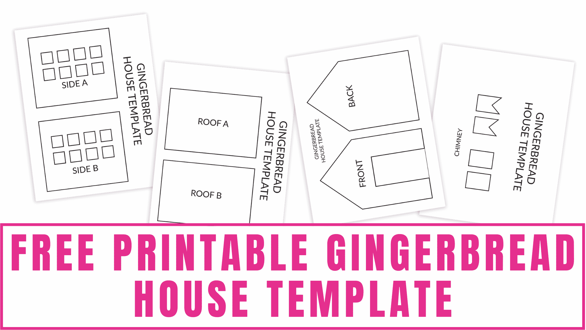 Free Gingerbread House Template Printable