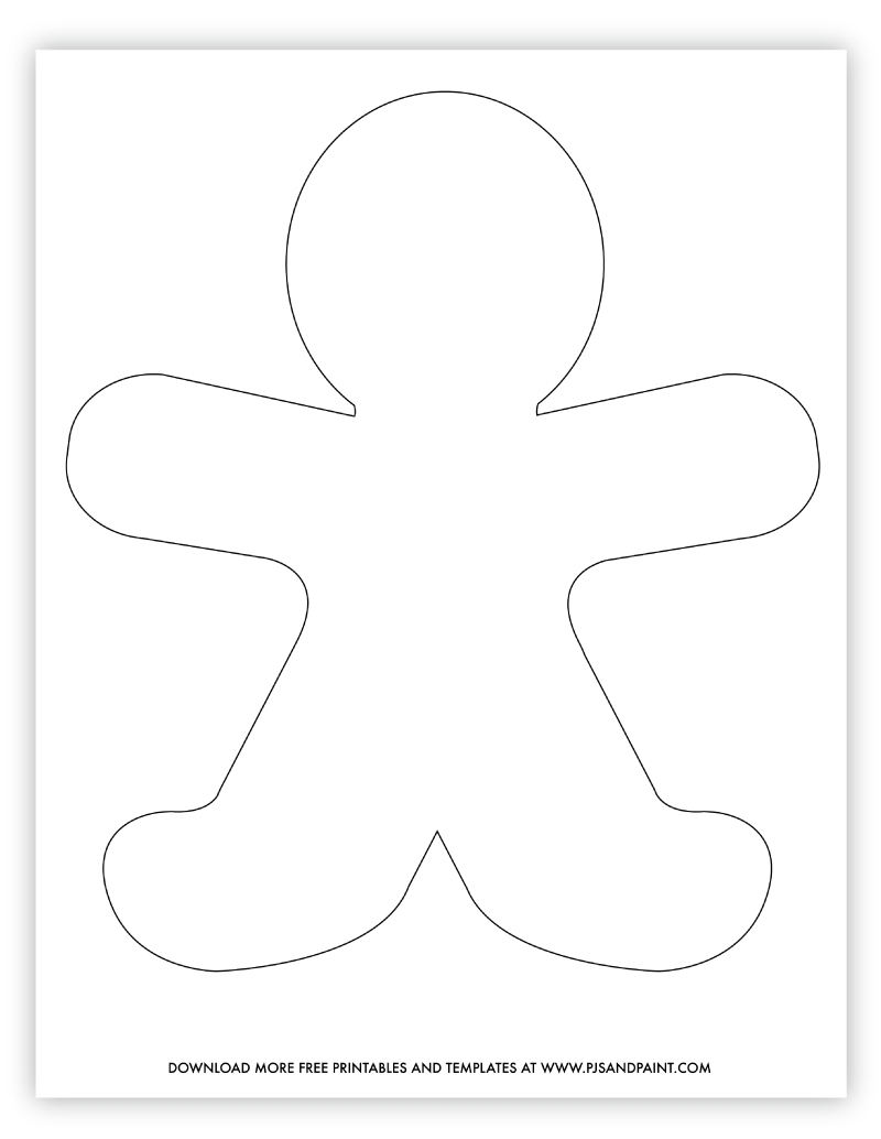 Gingerbread Template Printable Free