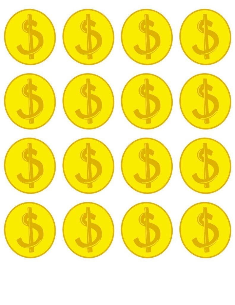 Gold Coin Template Printable