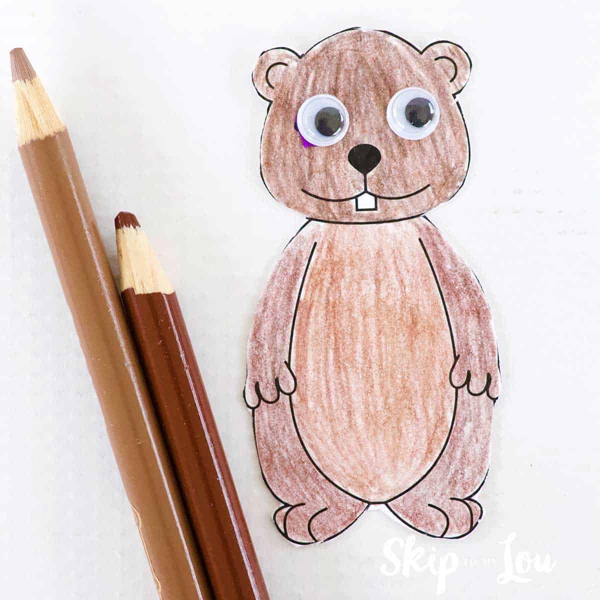 Free Printable Groundhog Template