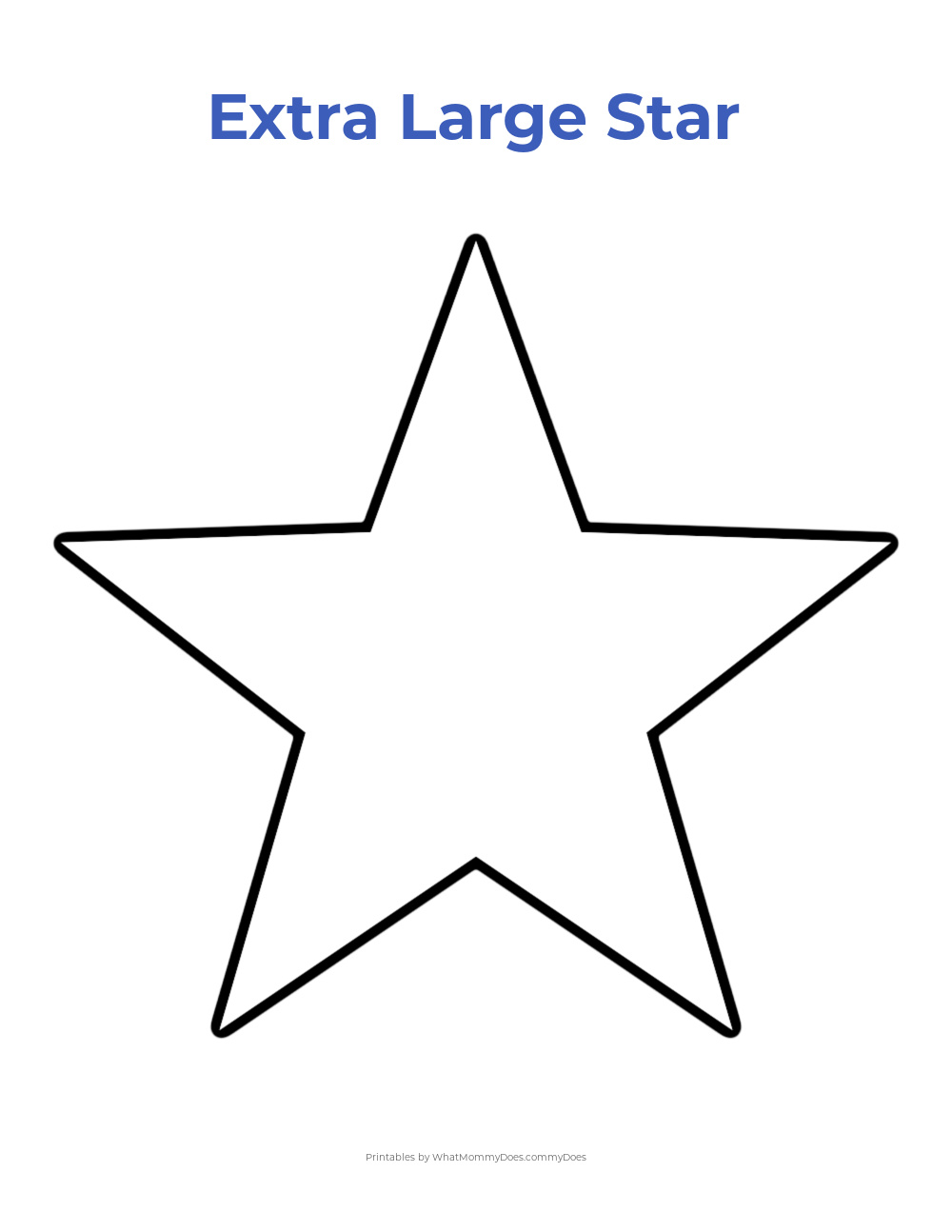 Large Star Printable Template