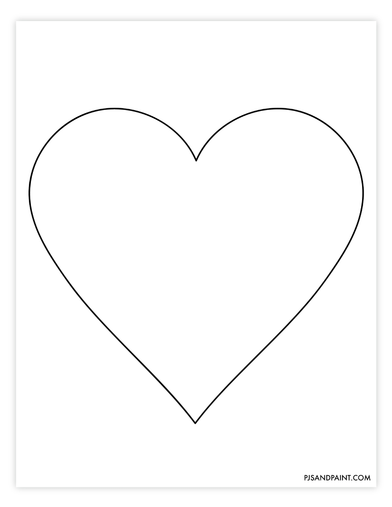 Printable Heart Template Free