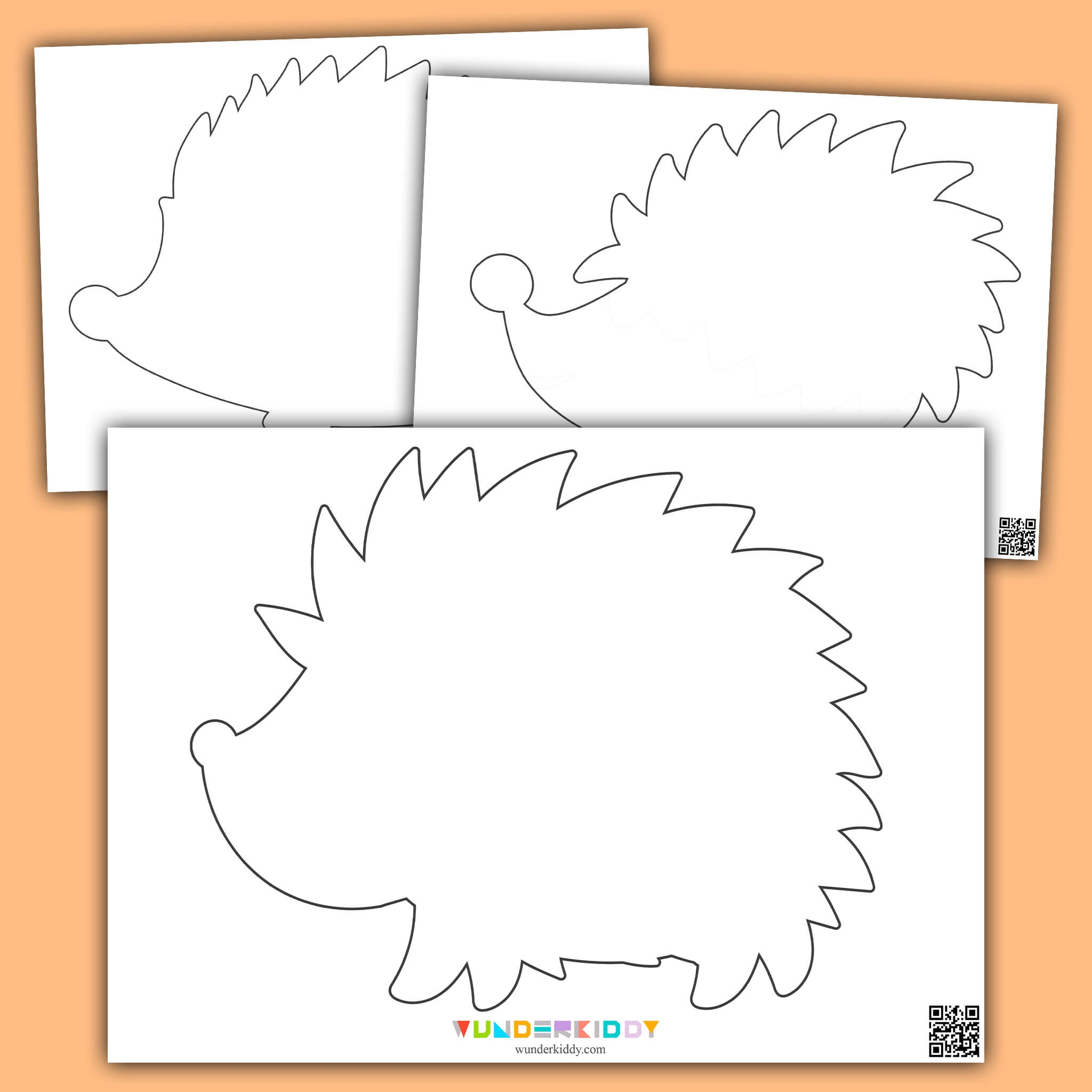 Printable Hedgehog Craft Template