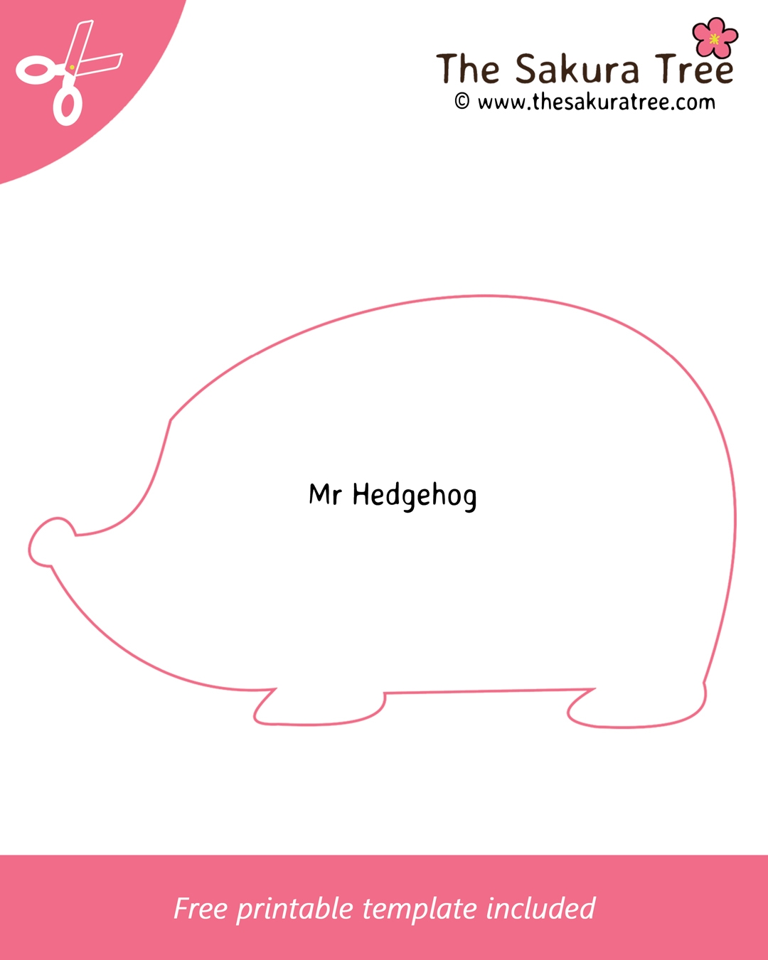 Free Printable Hedgehog Template The Sakura Tree PRINTABLES