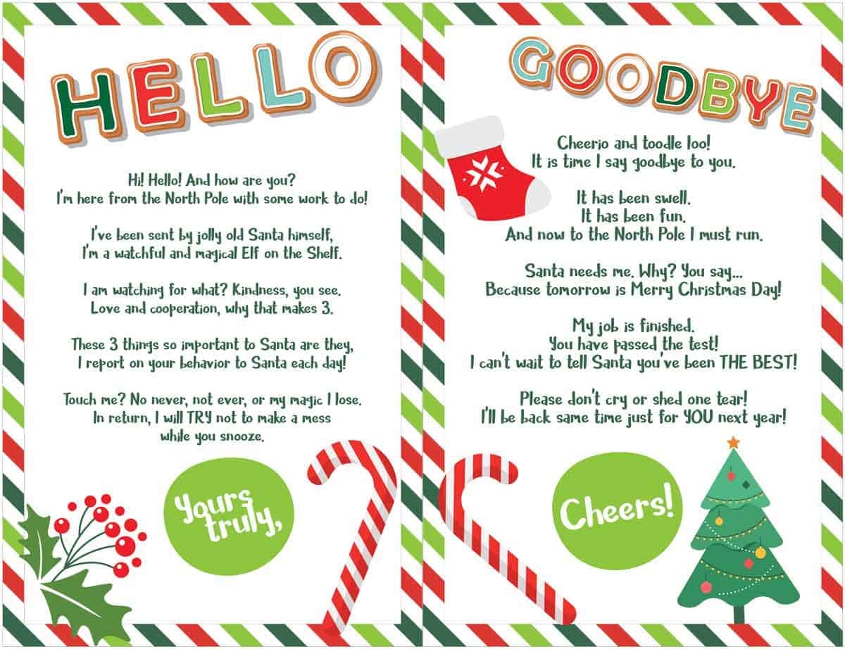 Elf Letter Template Printable