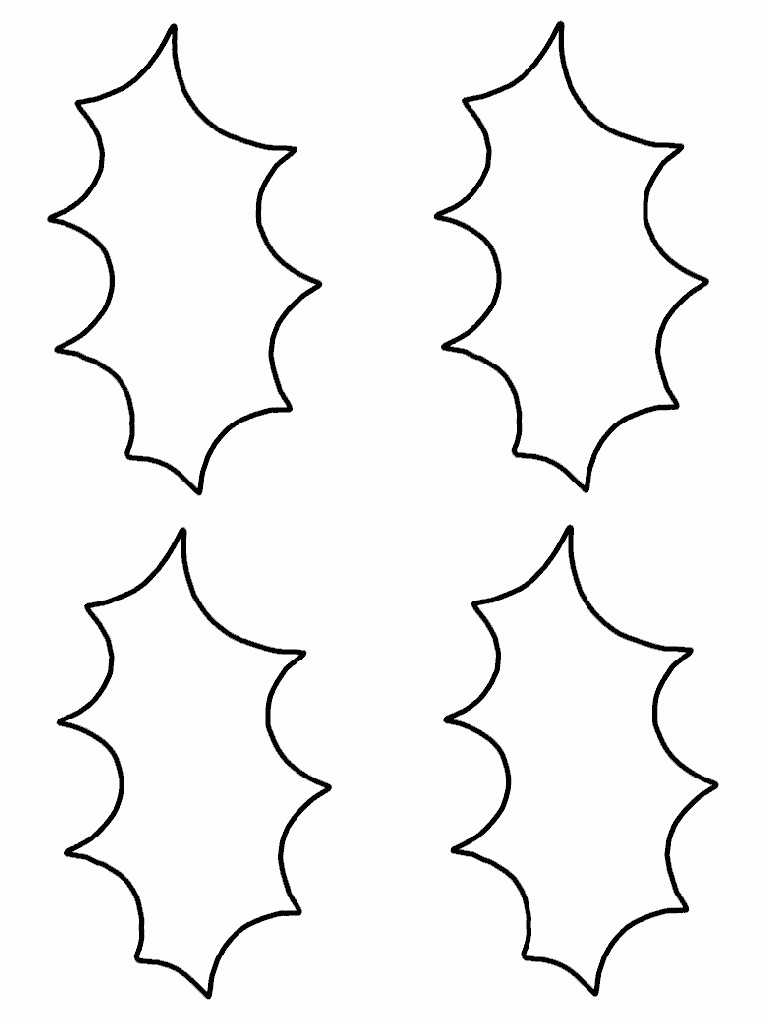 Free Printable Holly Leaf Template Printable Templates Free
