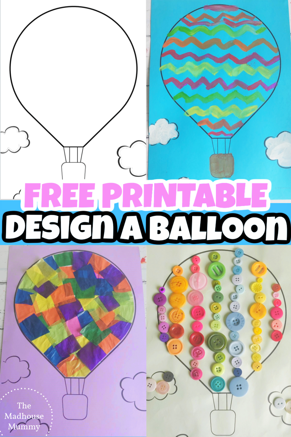 Printable Hot Air Balloon Template