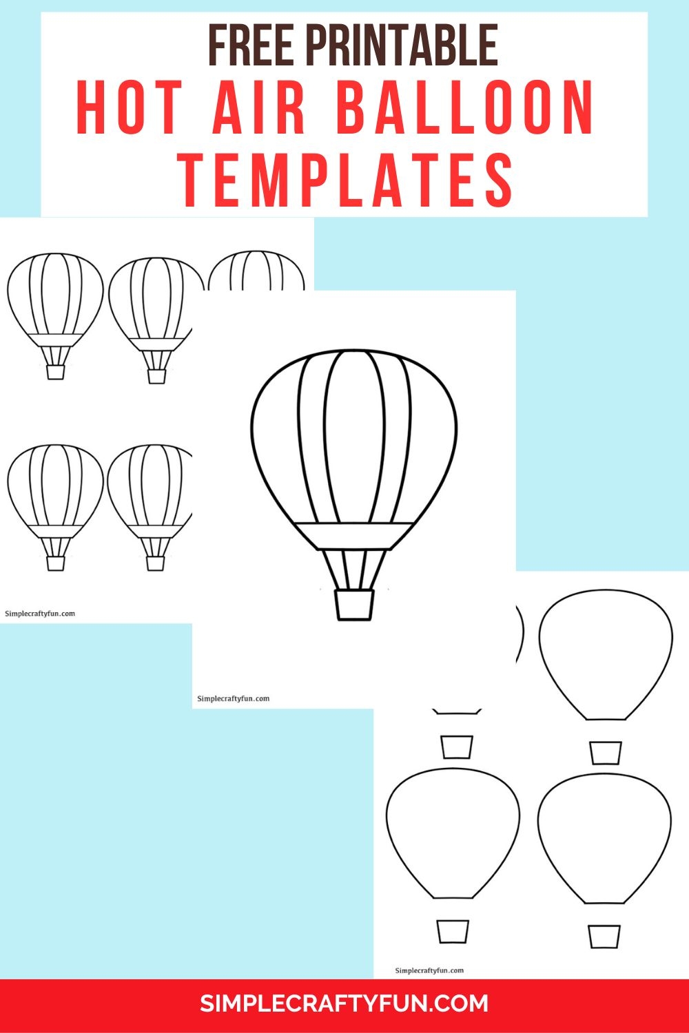 Hot Air Balloon Printable Template