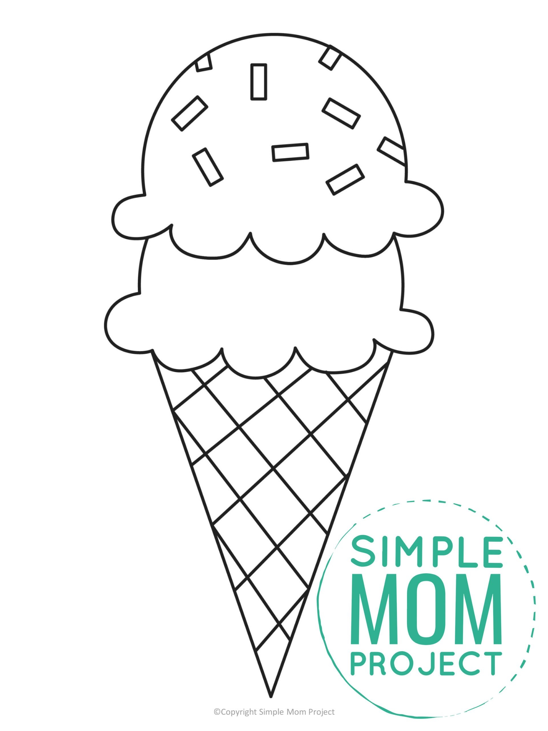 Free Printable Ice Cream Template Ice Cream Coloring Pages Ice Cream Template Cone Template