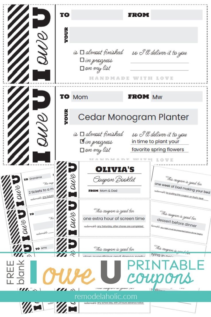 Fun Printable Iou Template