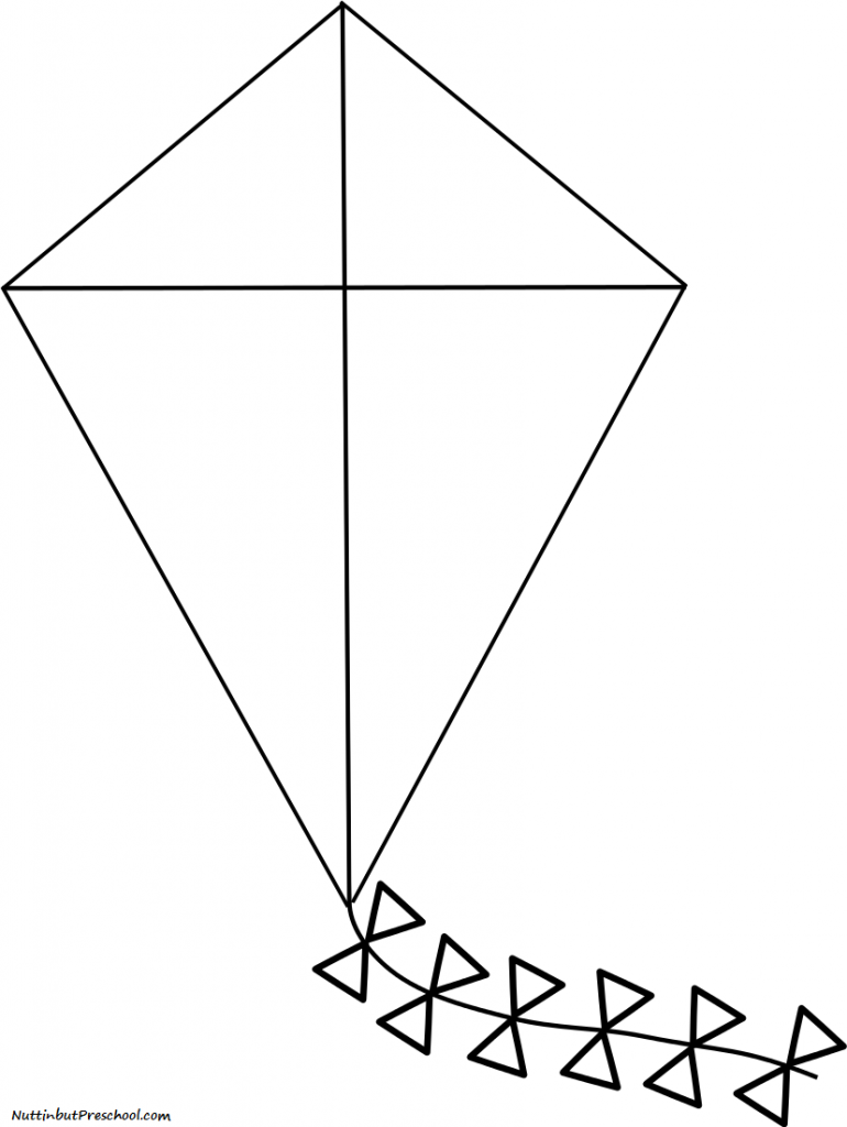 Free Printable Kite Coloring Pages For Kids Toddler Art Projects Kite Template Spring Kids Art