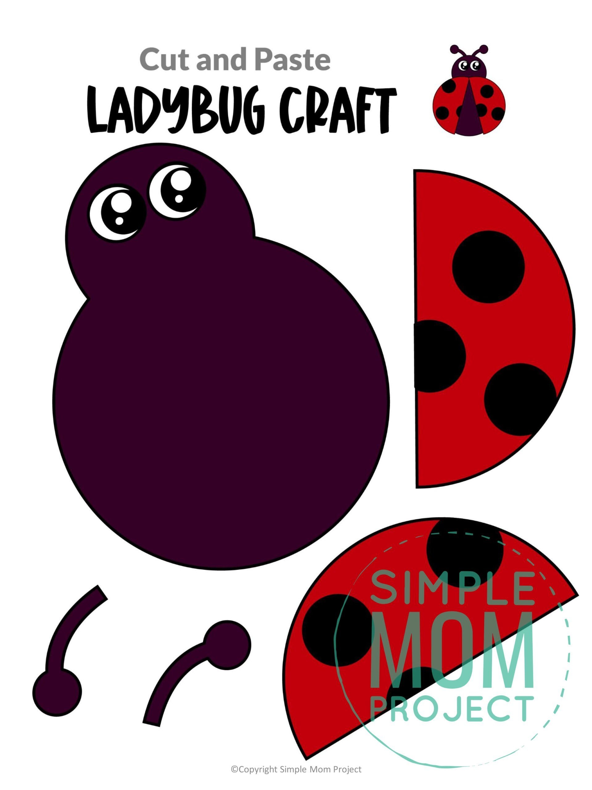Free Printable Ladybug Craft Template Ladybug Crafts Bug Crafts Insect Crafts