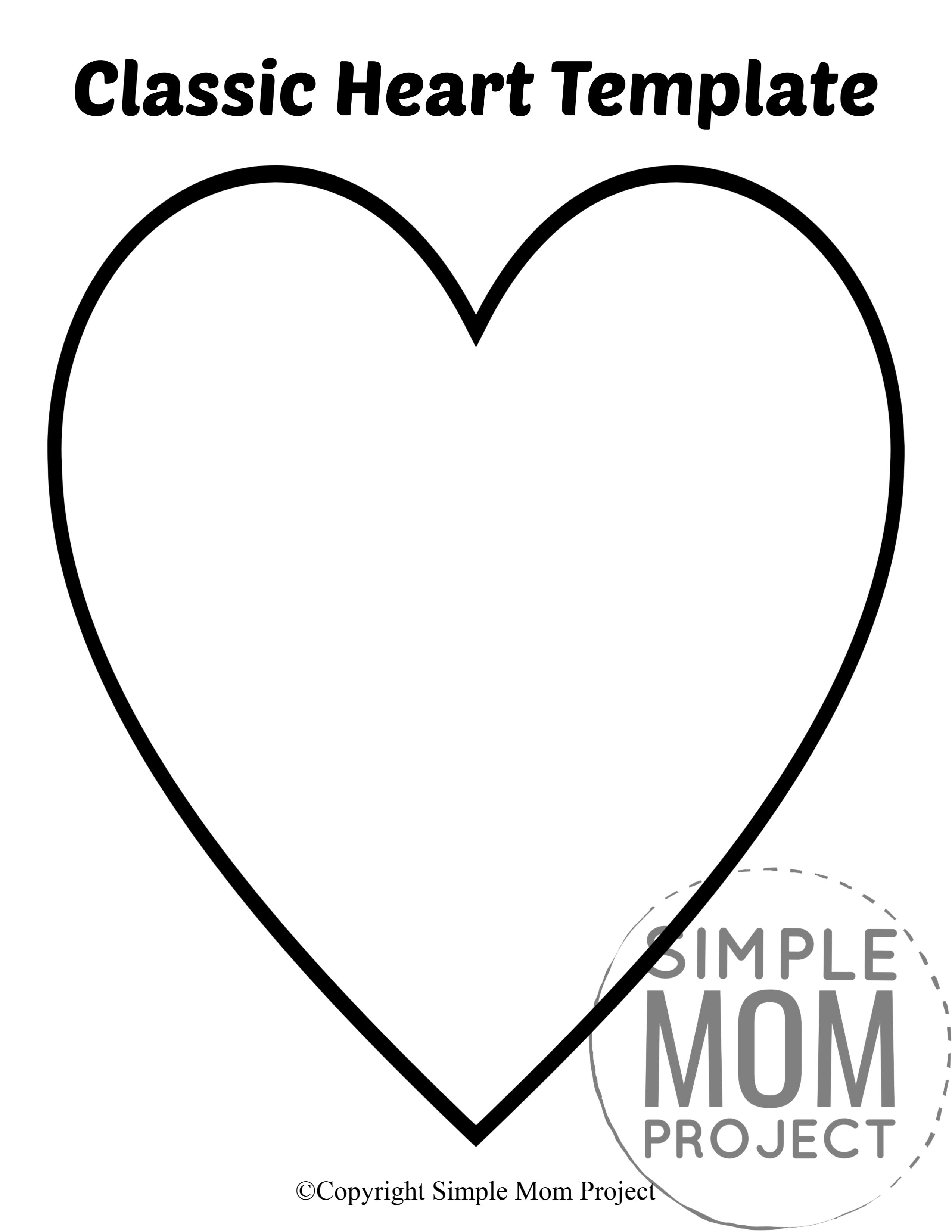 Free Printable Large Heart Shape Templates Heart Template Heart Shapes Template Printable Heart Template