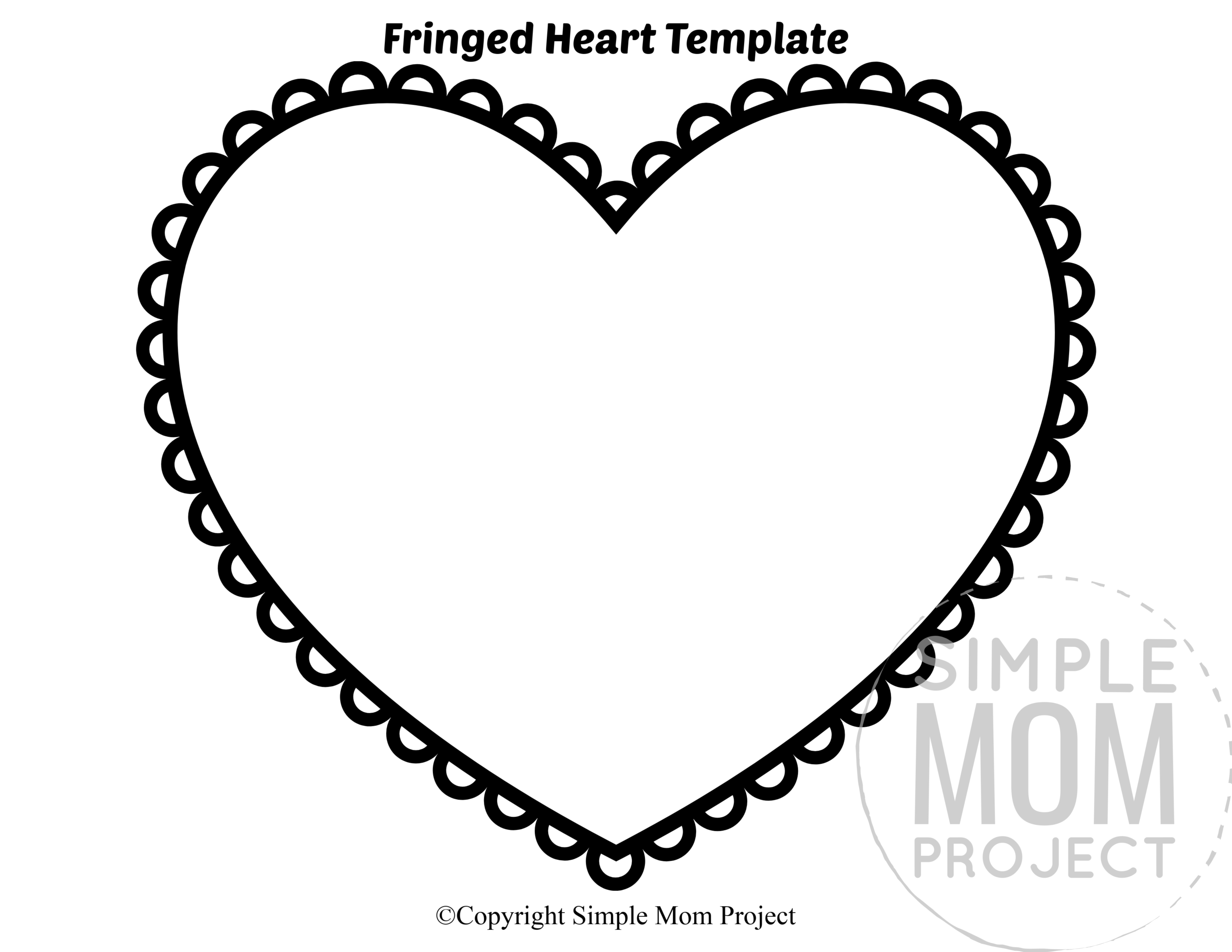 Free Printable Large Heart Shape Templates Simple Mom Project