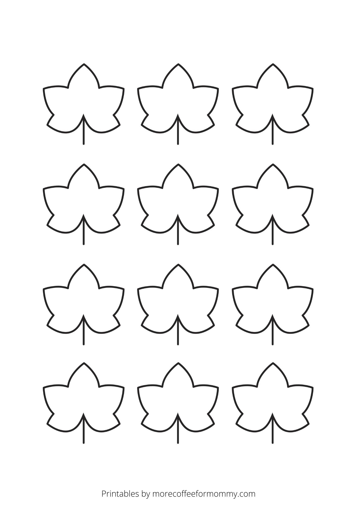 Free Printable Leaf Templates More Coffee For Mommy