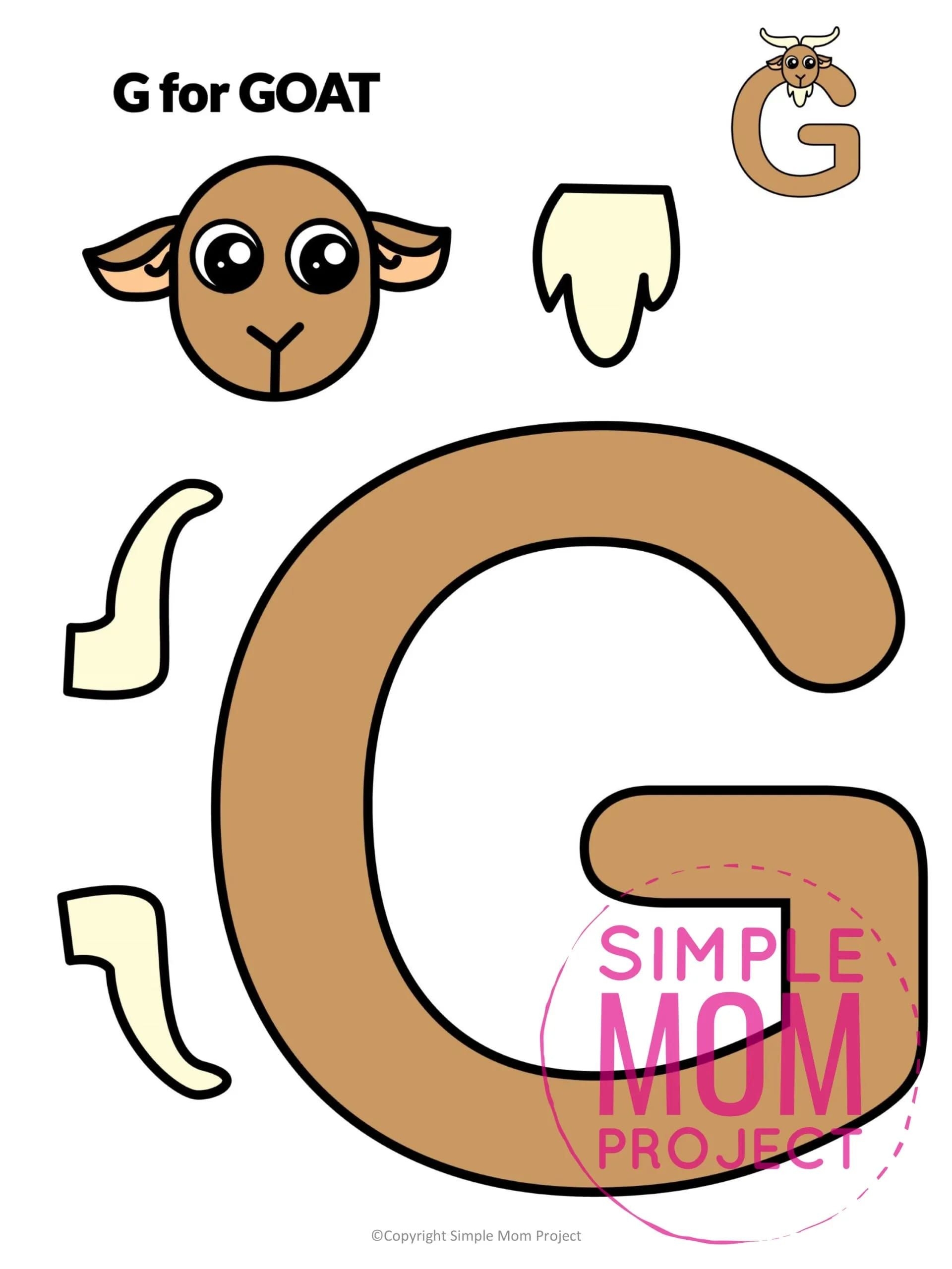 Free Printable Letter G Craft Template Letter G Crafts Preschool Letter Crafts Letter A Crafts