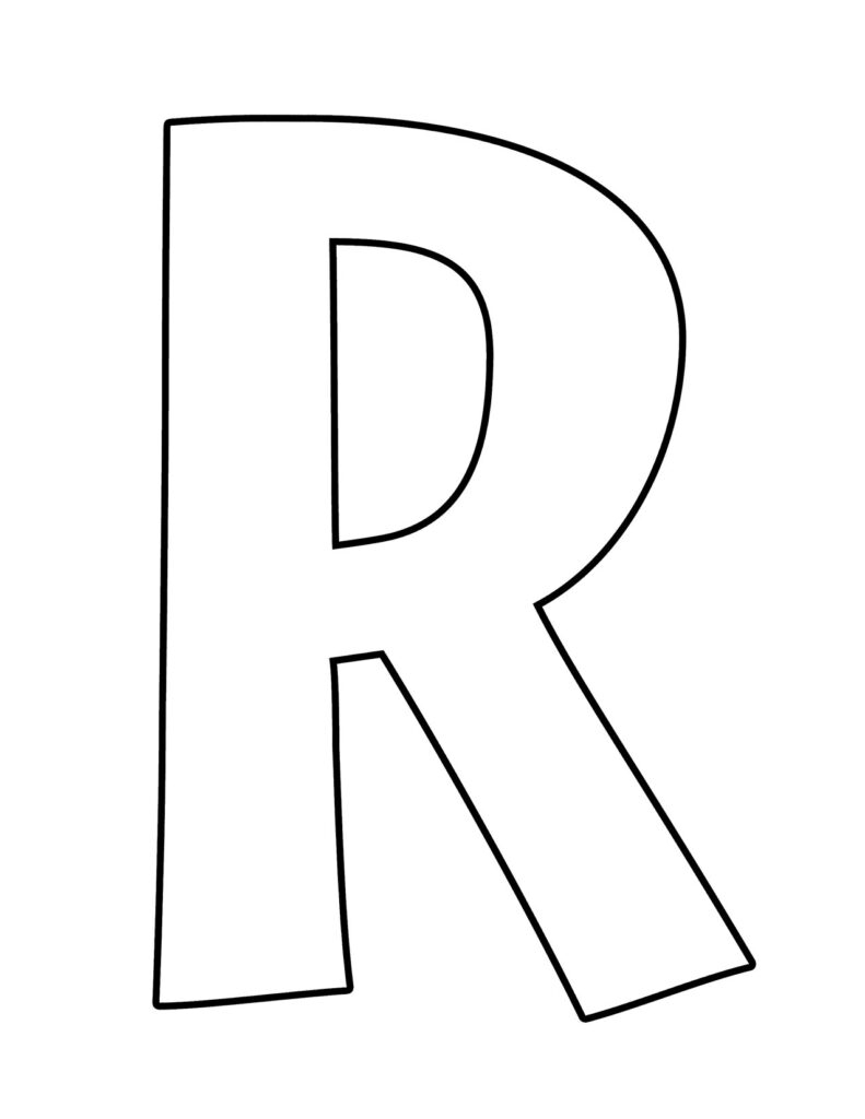 Letter R Template Free Printable