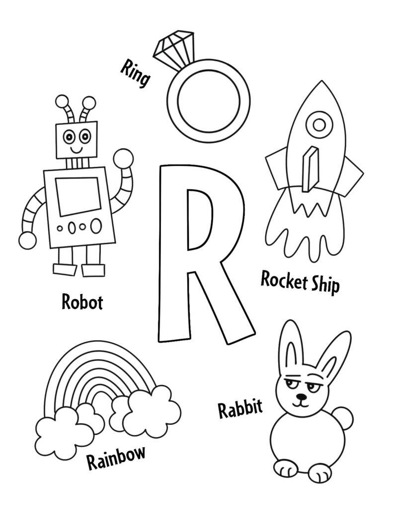 Letter R Printable Template