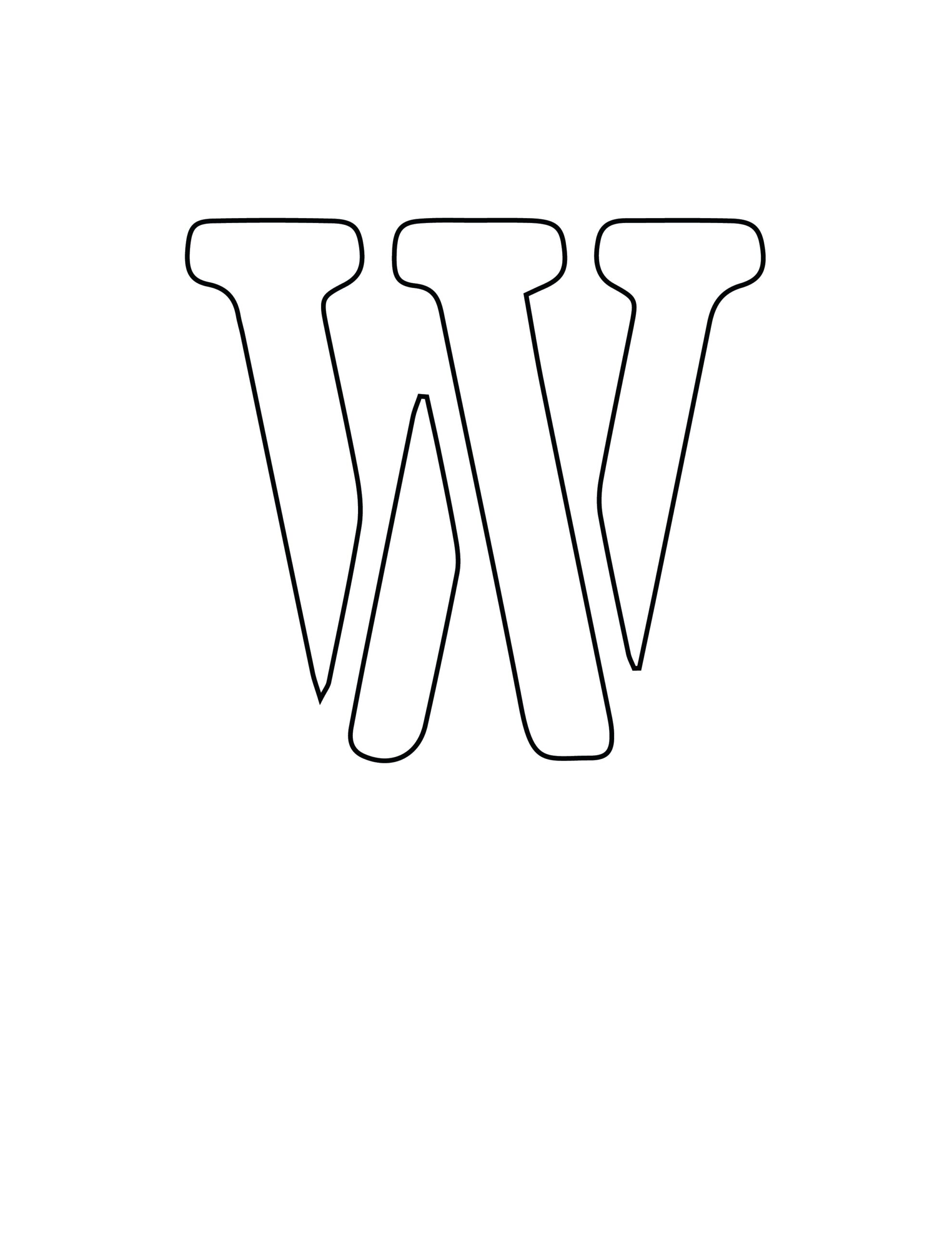 Letter W Template Free Printable