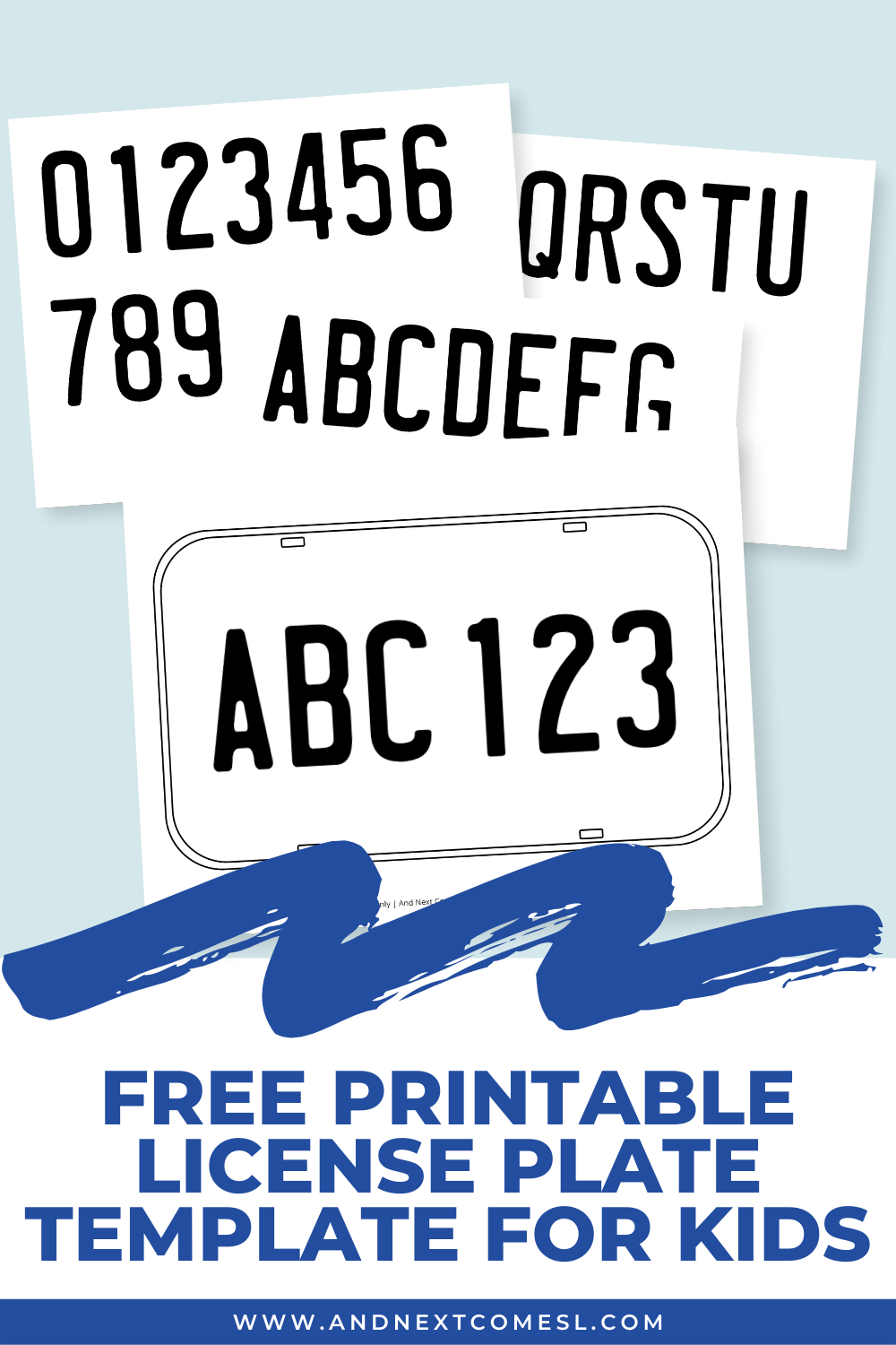 Printable License Plate Template