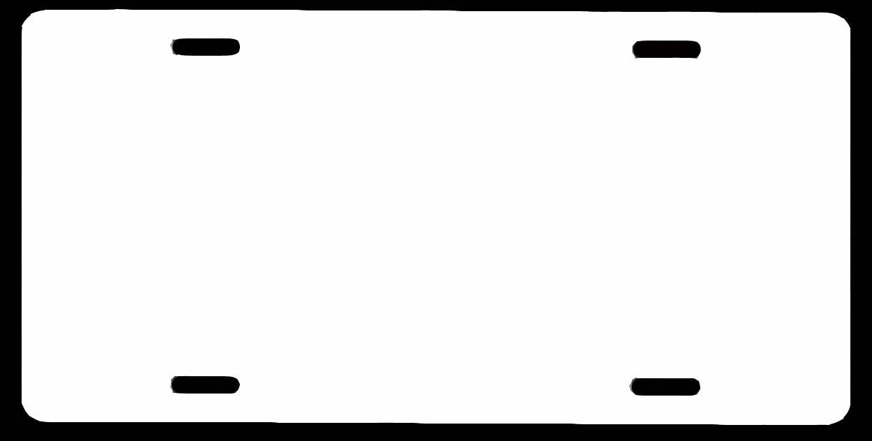 Free Printable License Plate Template