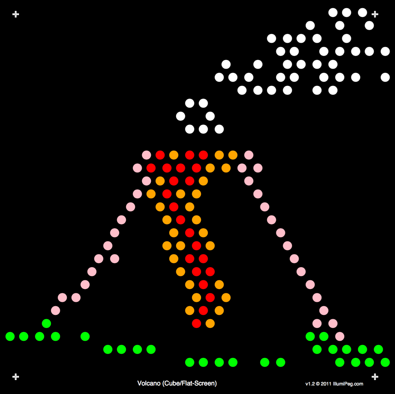 Free Printable Lite Brite Template Volcanoe Design For The Original Light Bright Toy Lite Brite Printable Patterns Templates Printable Free