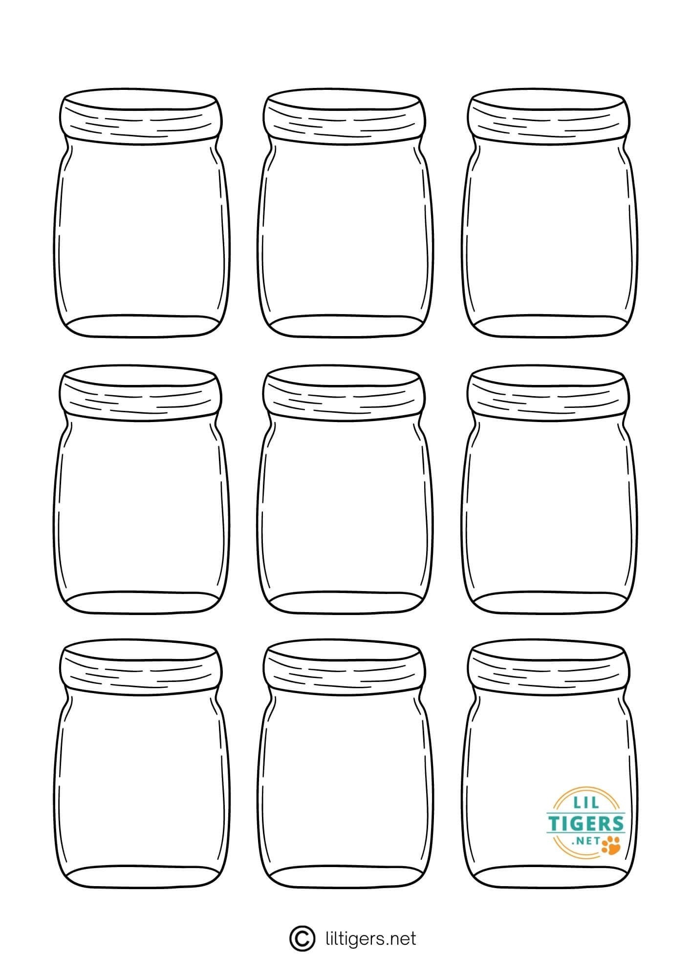 Free Printable Mason Jar Templates Lil Tigers Lil Tigers Mason Jar Printables Jam Jar Crafts Mason Jars