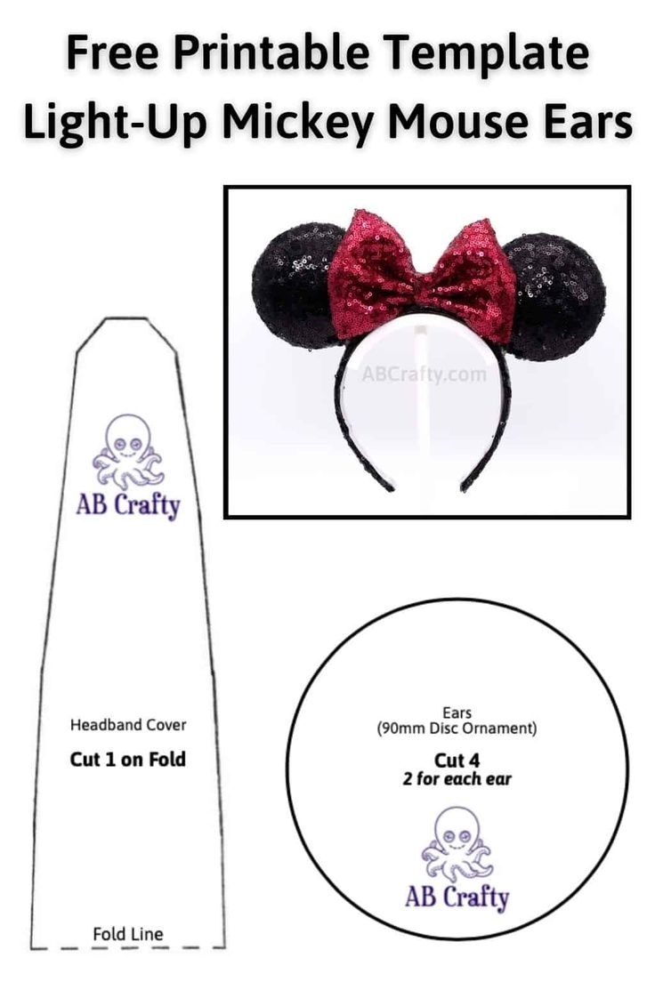 Free Printable Minnie Mouse Ears Template Diy Mickey Mouse Ears Diy Disney Ears Minnie Ears Diy