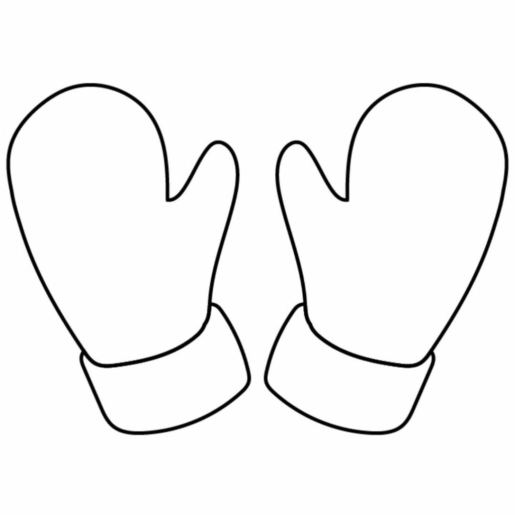 Large Mitten Template Printable