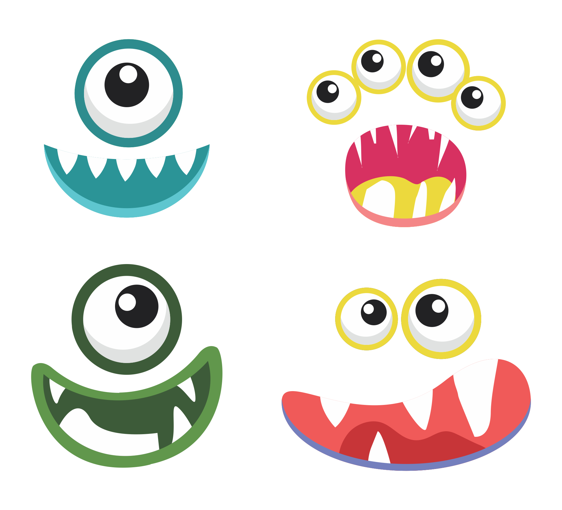 Free Printable Monster Eyes And Mouth Monster Crafts Monster Candy Monster Craft