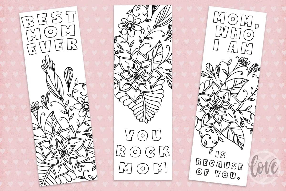 Printable Mother'S Day Bookmark Template