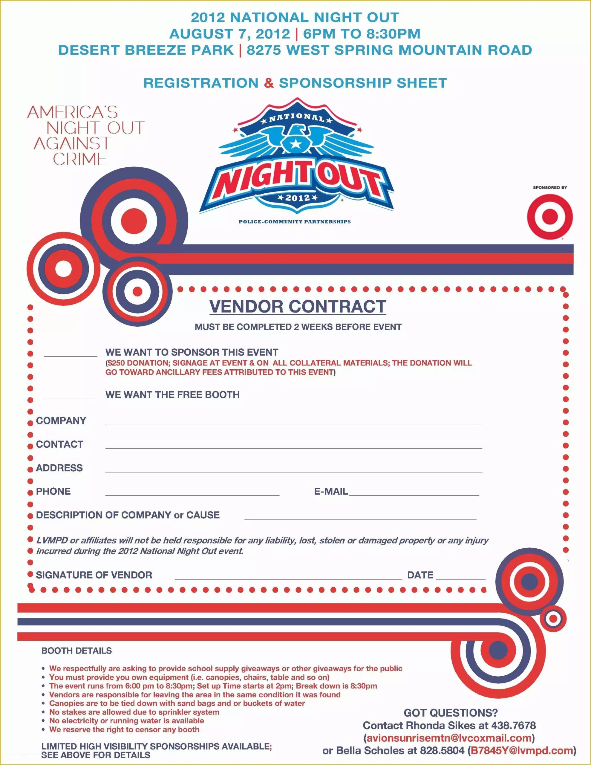 Free Printable National Night Out Flyer Template