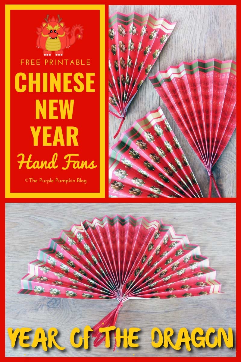 Free Printable Paper Hand Fans For Chinese New Year