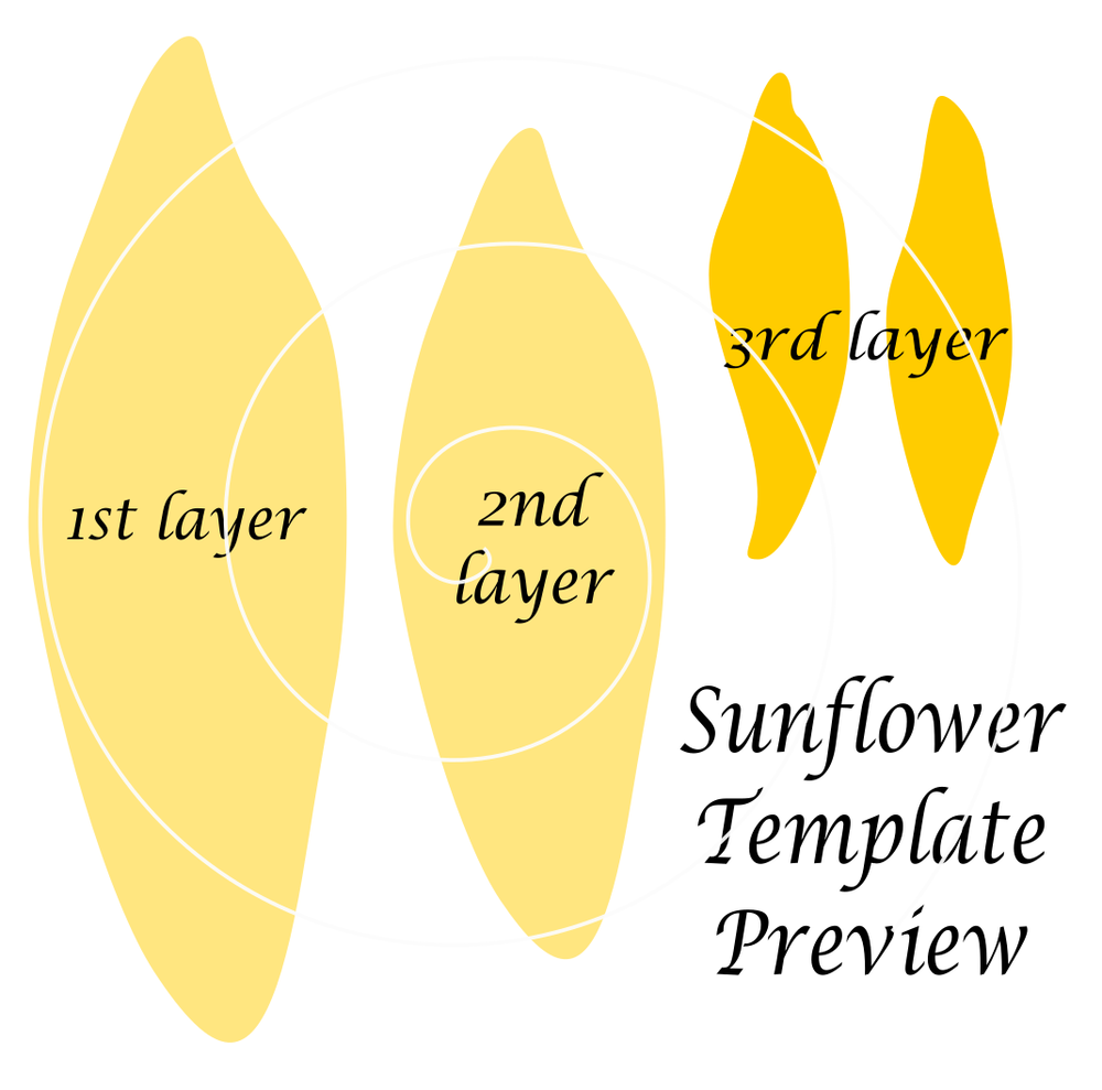 Printable Sunflower Petal Template