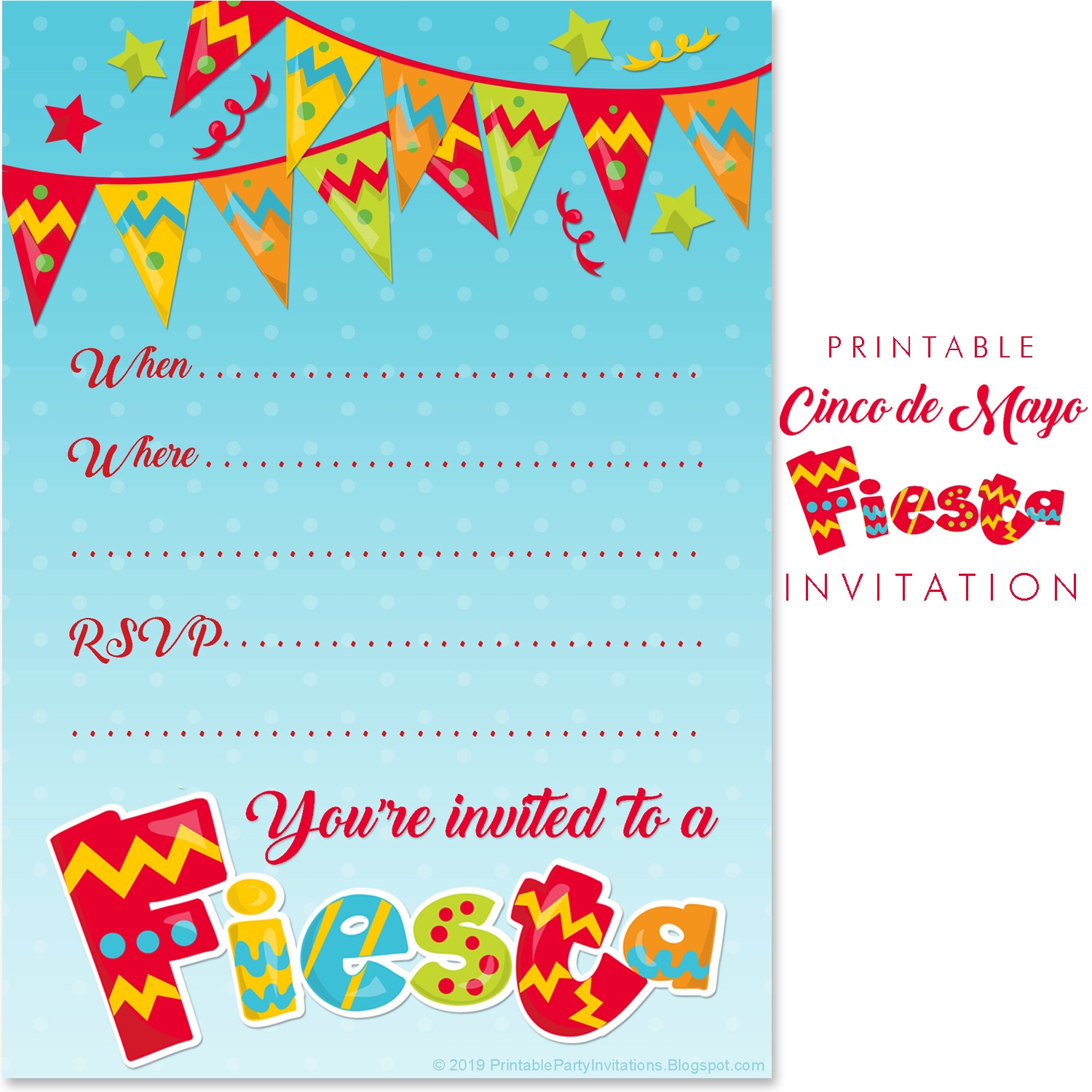 Free Printable Fiesta Invitation Template