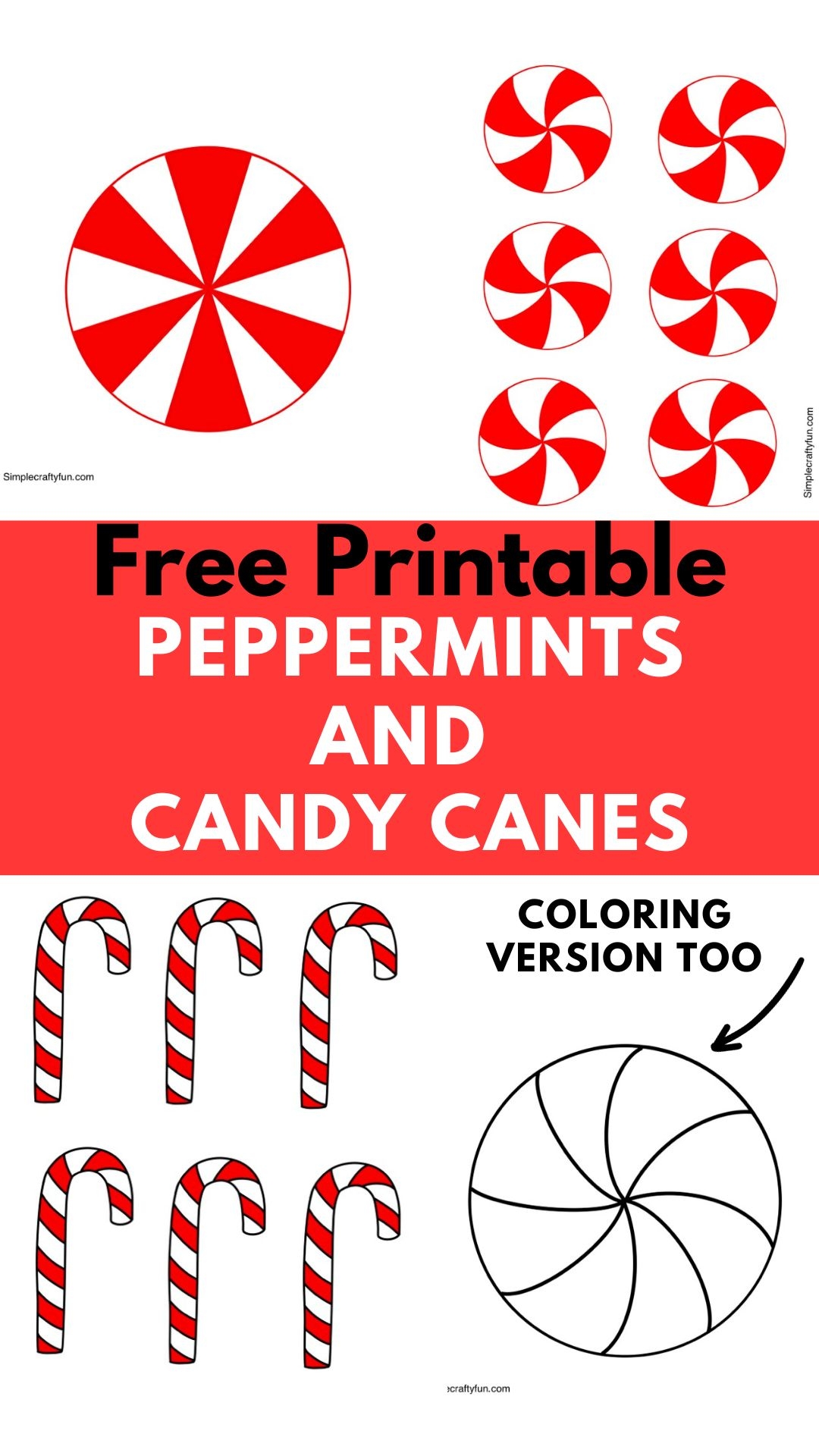 Printable Peppermint Swirl Template