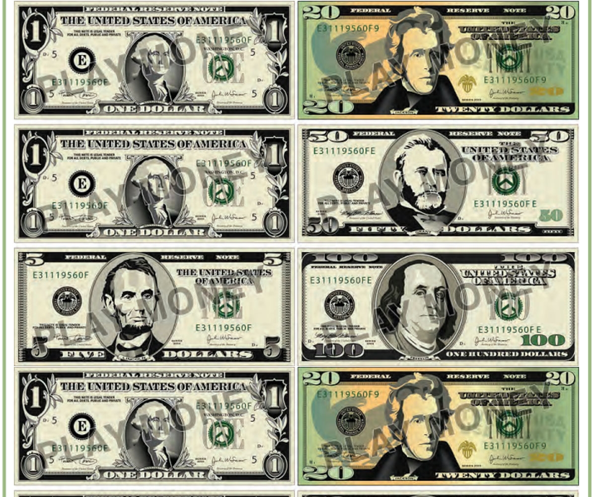 Free Printable Money Template