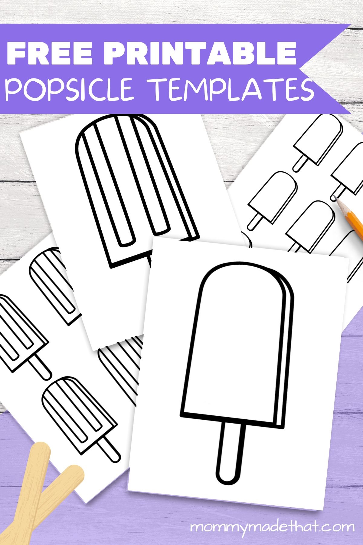 Free Printable Popsicle Template