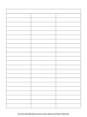 Printable 3 Column Template