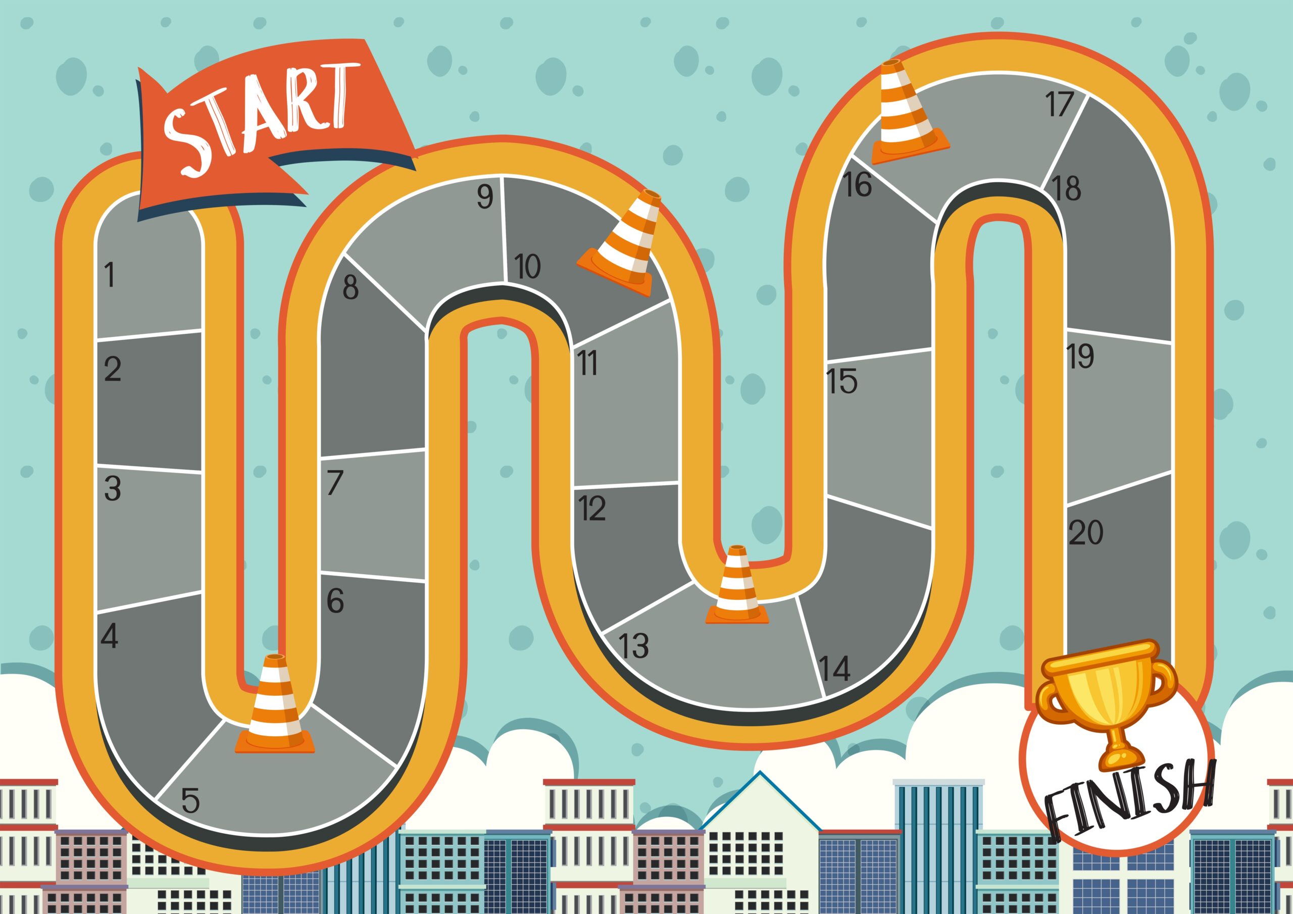 Free Printable Printable Race Track Template