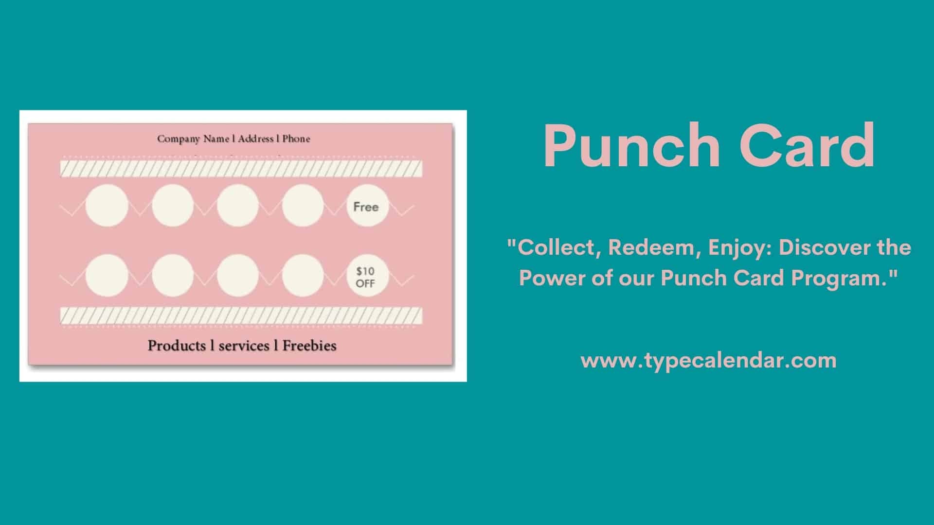 Free Printable Punch Card Templates PDF Word 