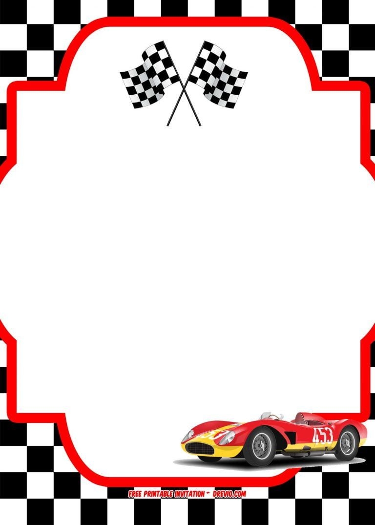 Race Car Template Printable
