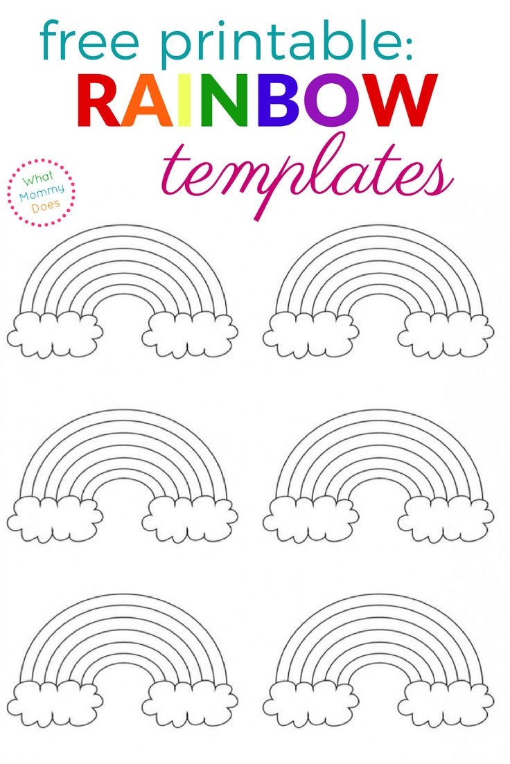 Free Printable Rainbow Templates Large Medium Small Patterns Templates Printable Free Rainbow Crafts Preschool Rainbow Crafts