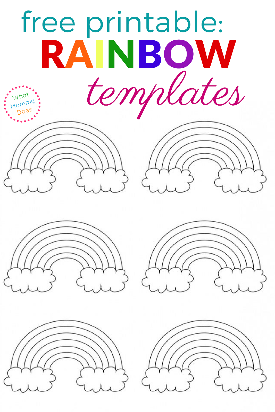 Rainbow Template Free Printable