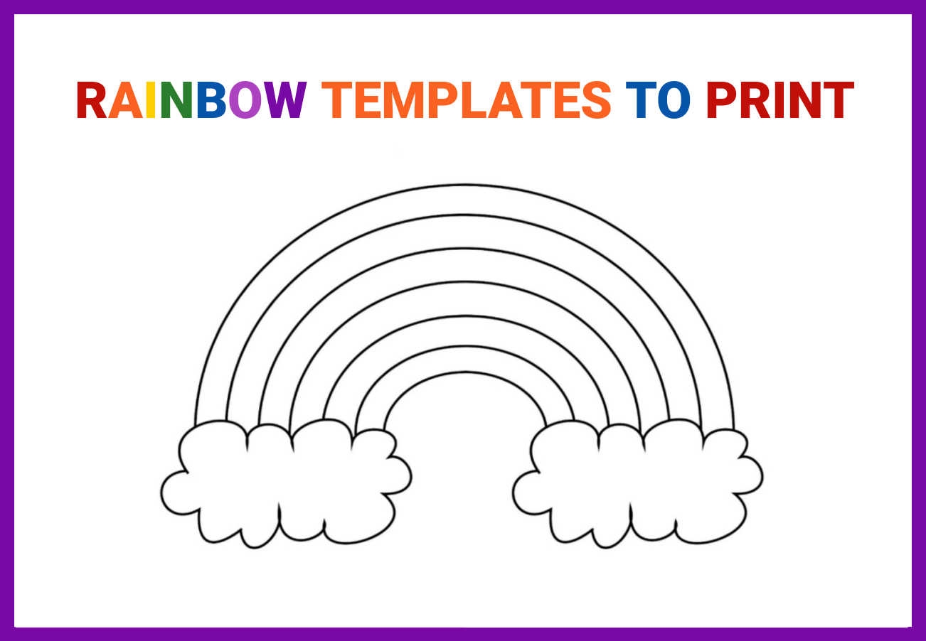 Free Printable Large Rainbow Template