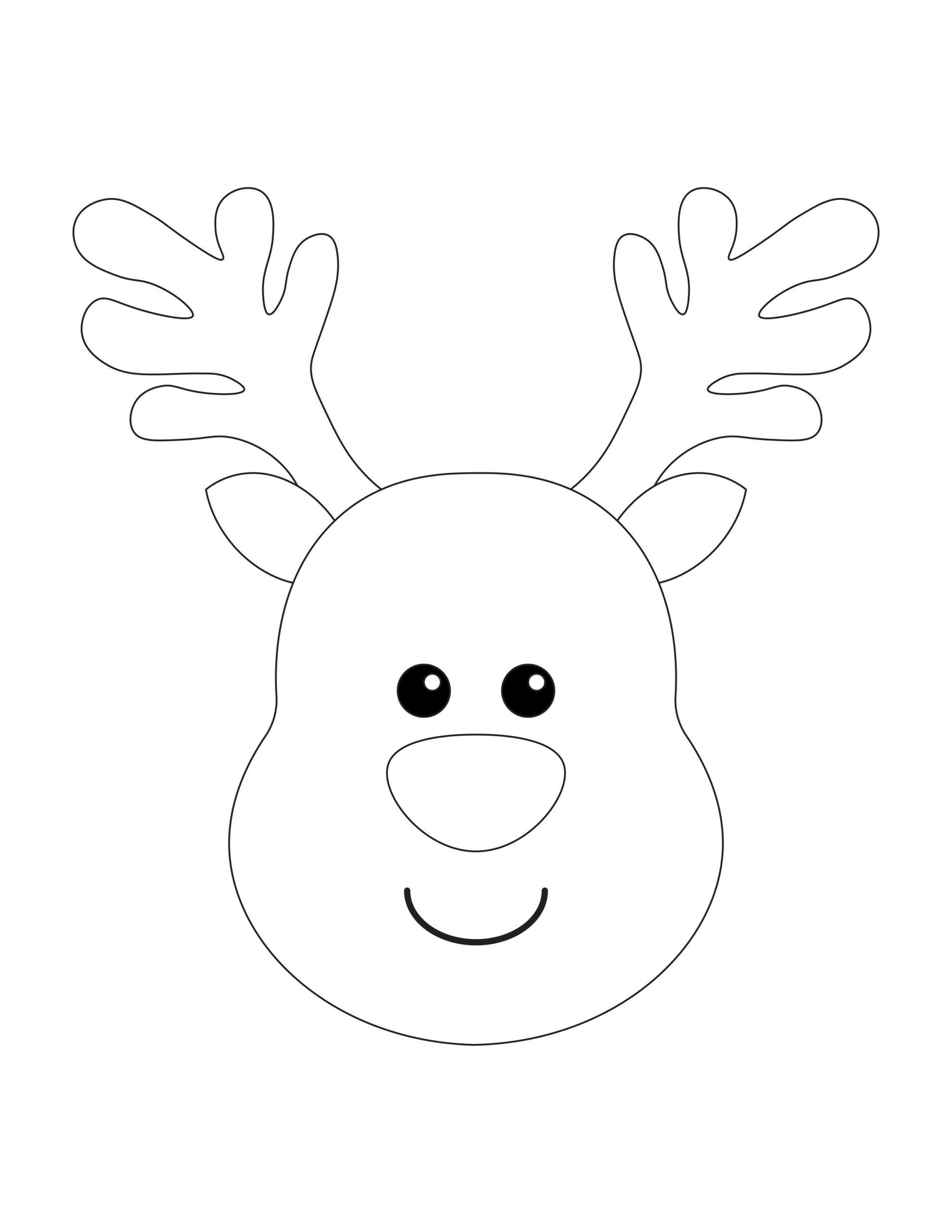 Printable Reindeer Head Template