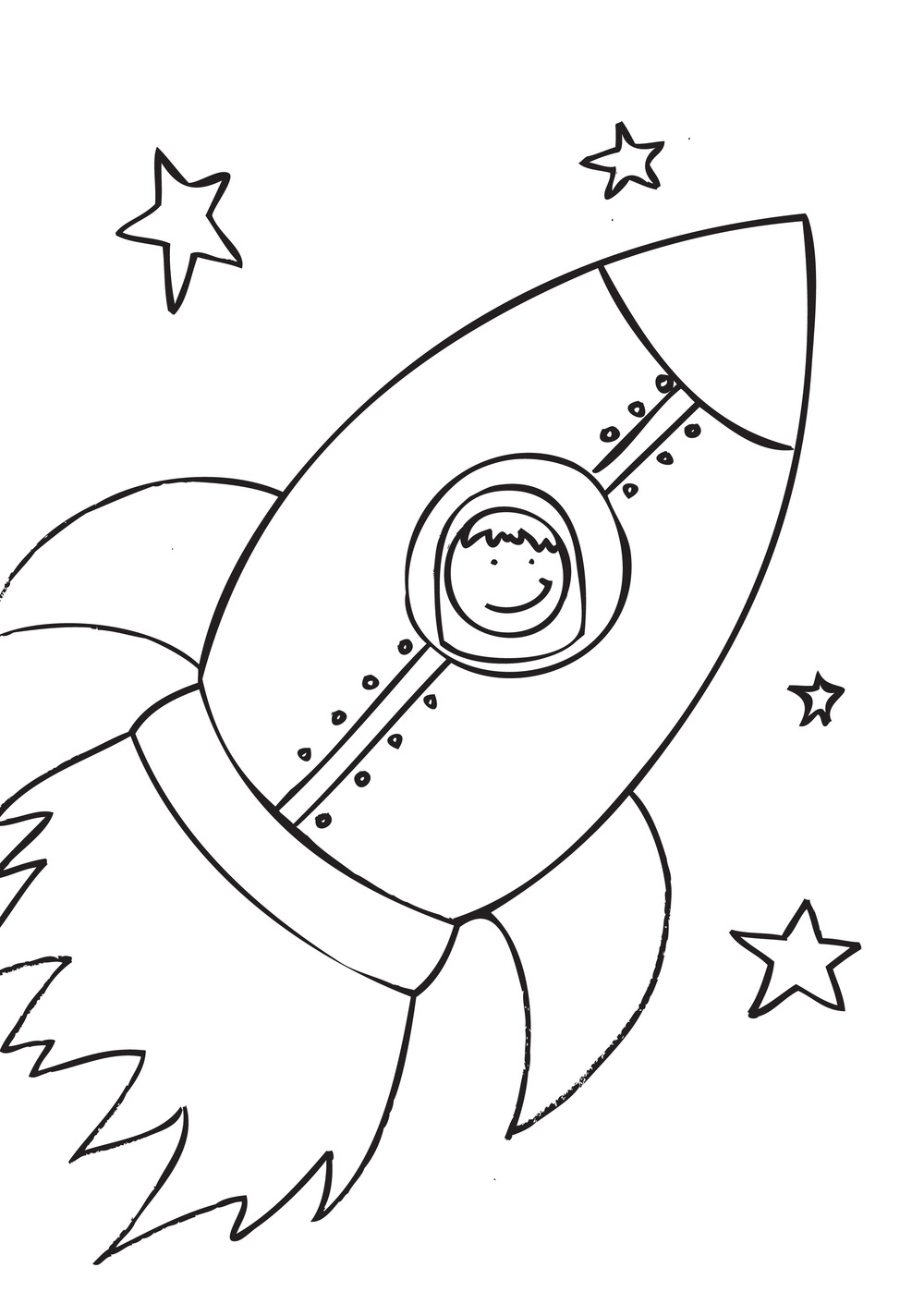 Rocket Ship Template Printable