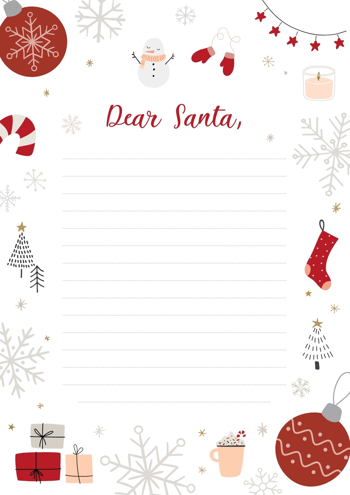 Printable Christmas Letterhead Templates