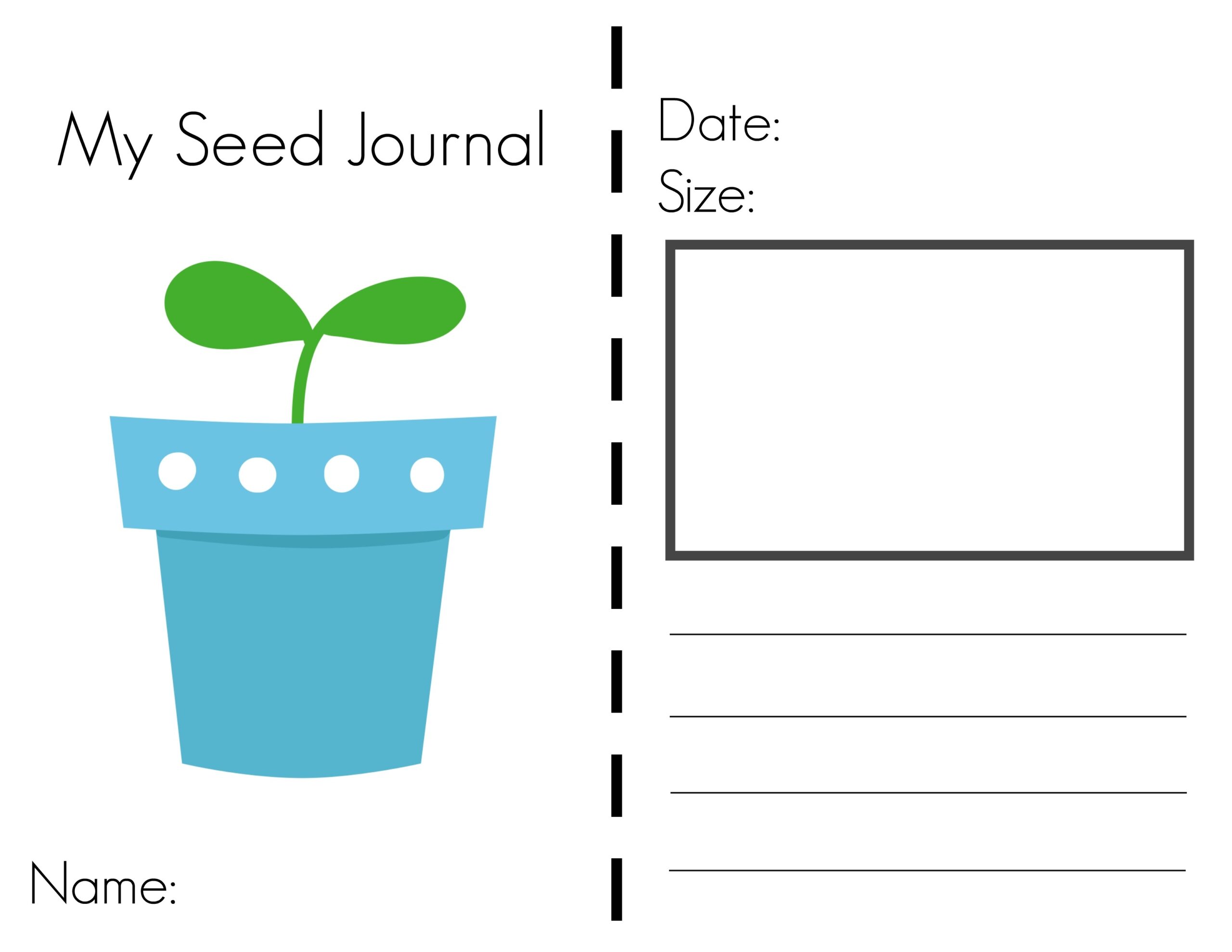 Printable Plant Journal Template