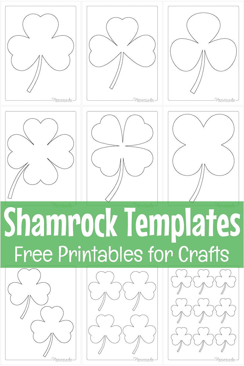 Small Shamrock Template Printable